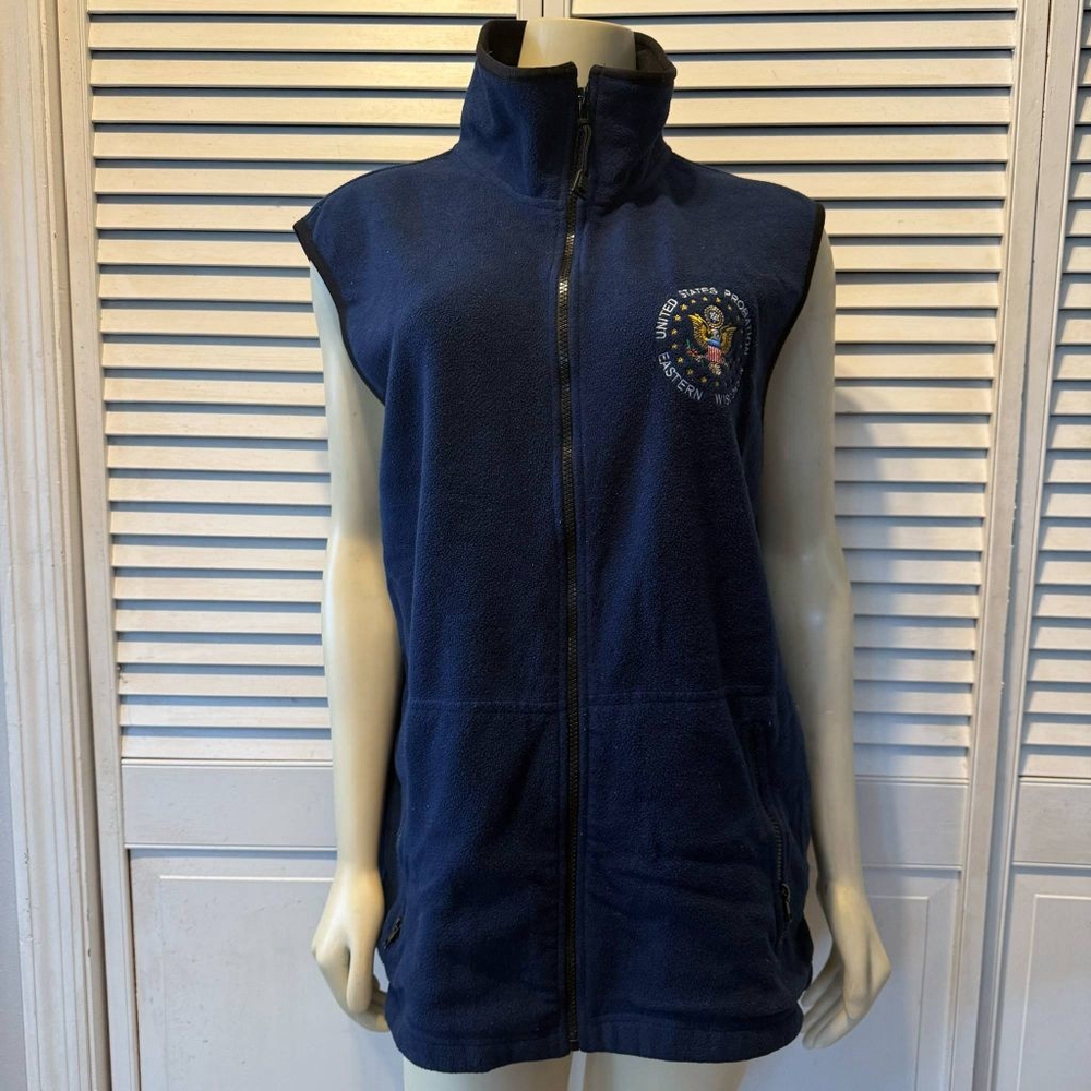 Men's Colorado Timberline Fleece Vest Size L Blue Full Zip Sleeveless